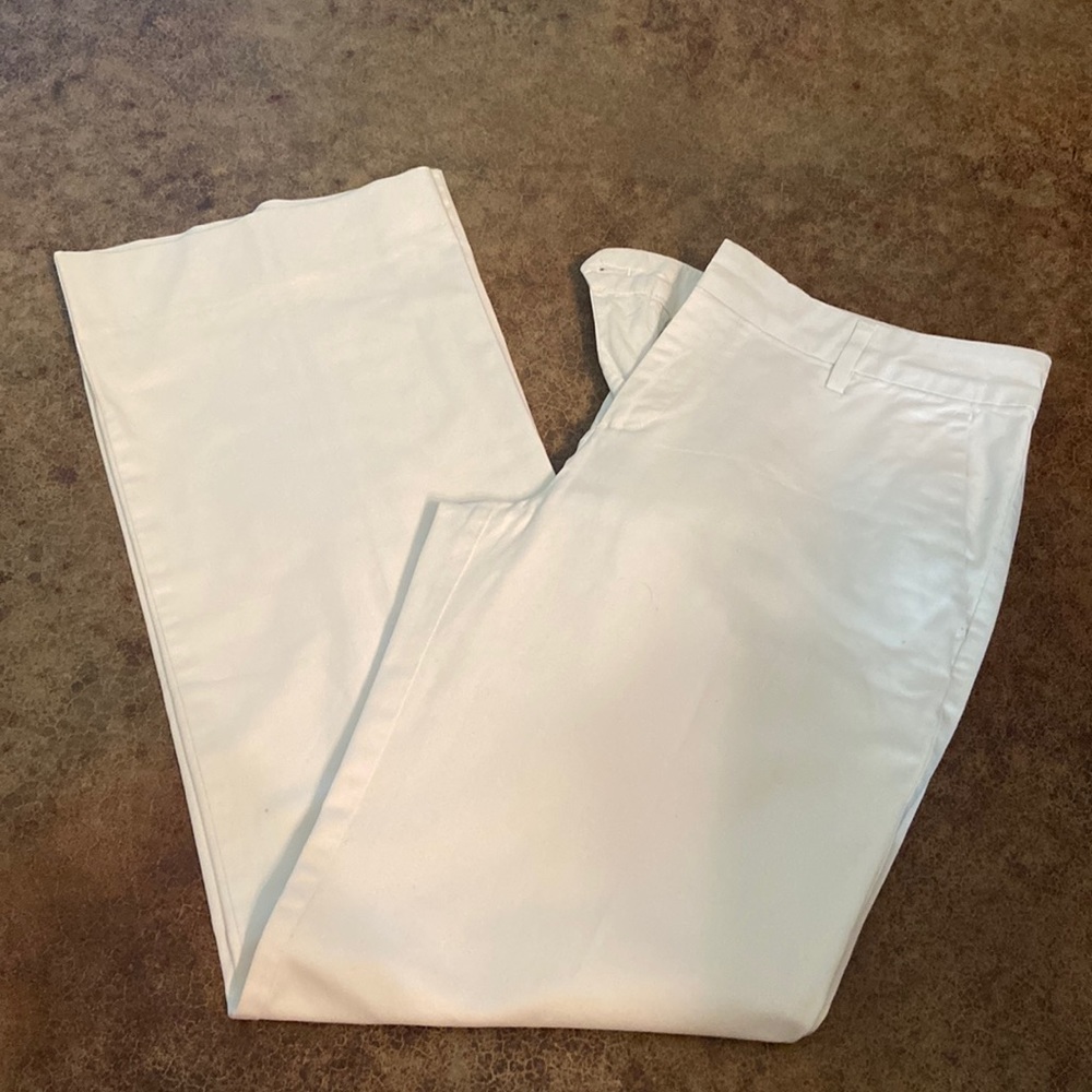 Gap white slacks - size 6R - wide leg